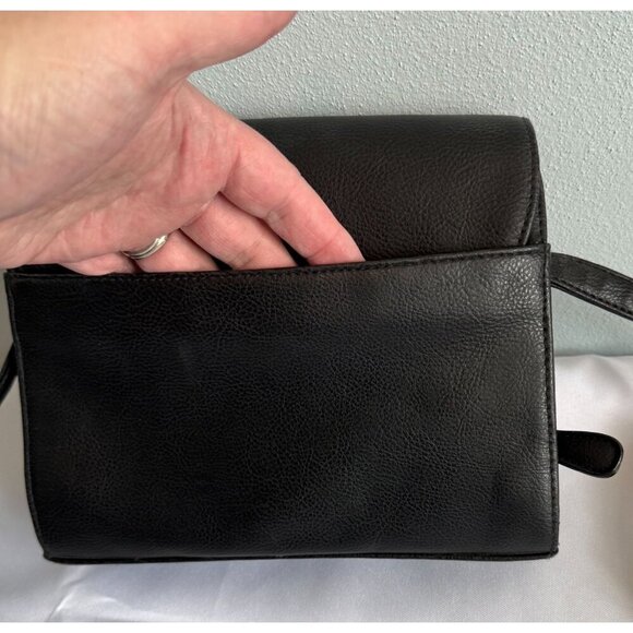 Villager Womens Black Purse Shoulder Bag Black Leather - Picture 10 of 13